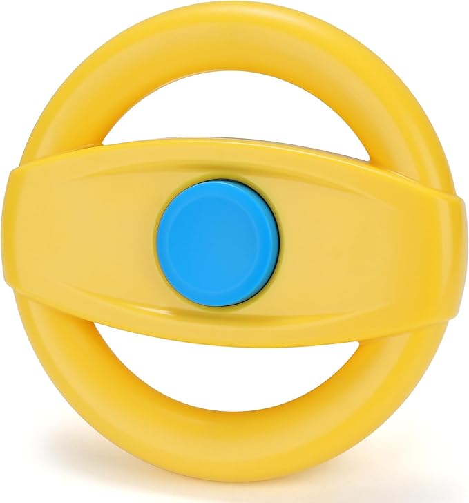 Accmor Stroller Steering Wheel Toy, Pretend Driving Simulated Steering Wheel for Stroller Shopping Carts Universal Detachable Funny Toy Attachment Accessories