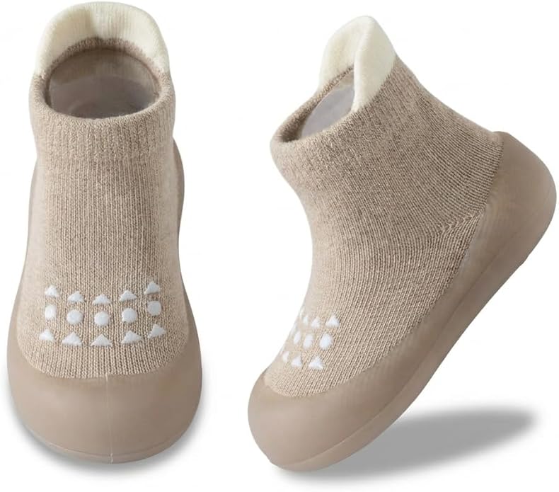 Baby Sock Shoes Toddler Walking Shoes Infant Non-Slip Slippers with Soft Rubber Sole Baby Boys Girls Sneakers