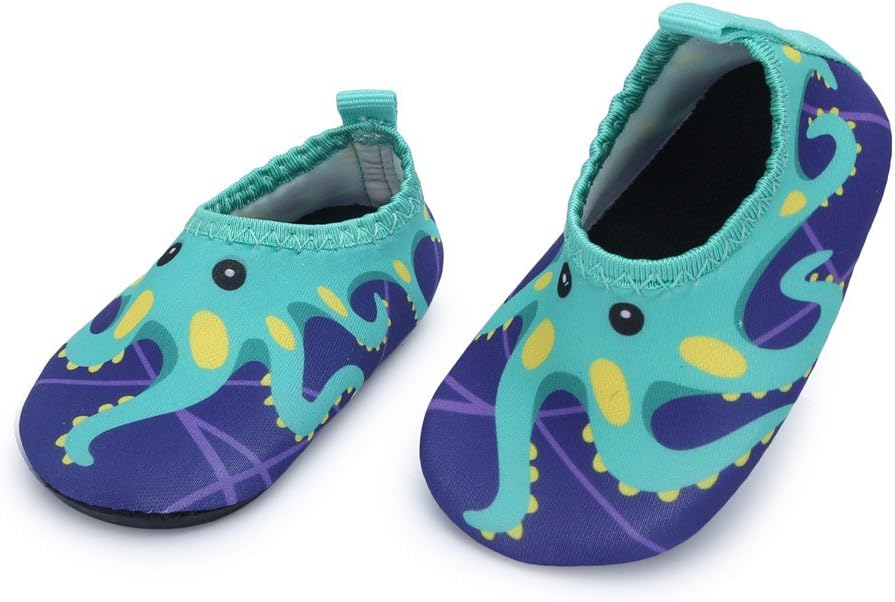 JIASUQI Baby Boys and Girls Barefoot Swim Water Skin Shoes Aqua Socks for Beach Swim Pool
