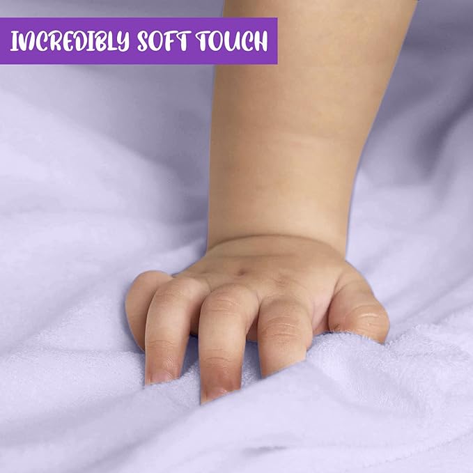 Set of 2 Hooded Baby Towels – Purple and Pink – Luxurious, Large and Super Absorbent – 30 x 30 Inch – Soft and Suitable for Infants, Toddlers and Kids – 400 GSM