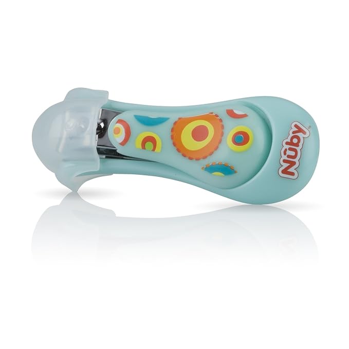 Nuby Baby Care Nail Clippers, 2 Count, Green/Aqua