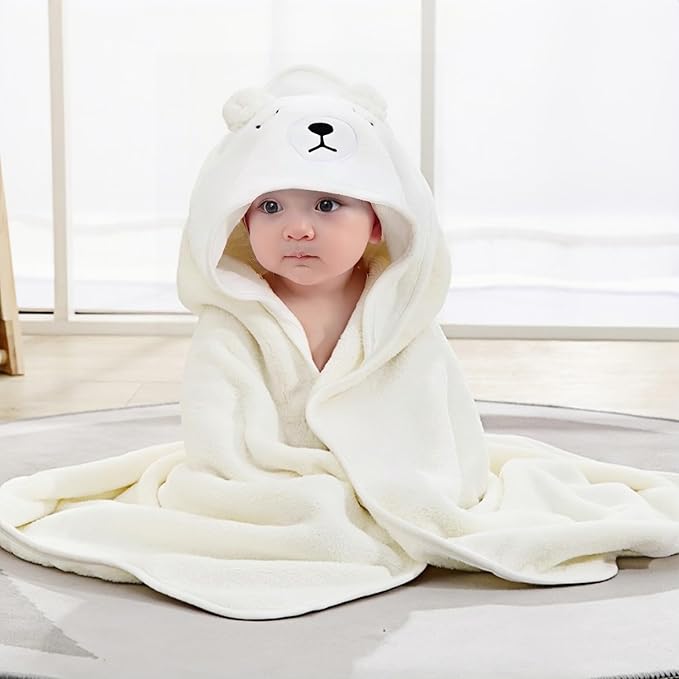 2Pcs Baby Hooded Towel,31 * 31 in Toddler Bath Towels for Newborn Babies,Toallas de Baño para Bebe,Organic Infant Kids Boy Essentials 1-3