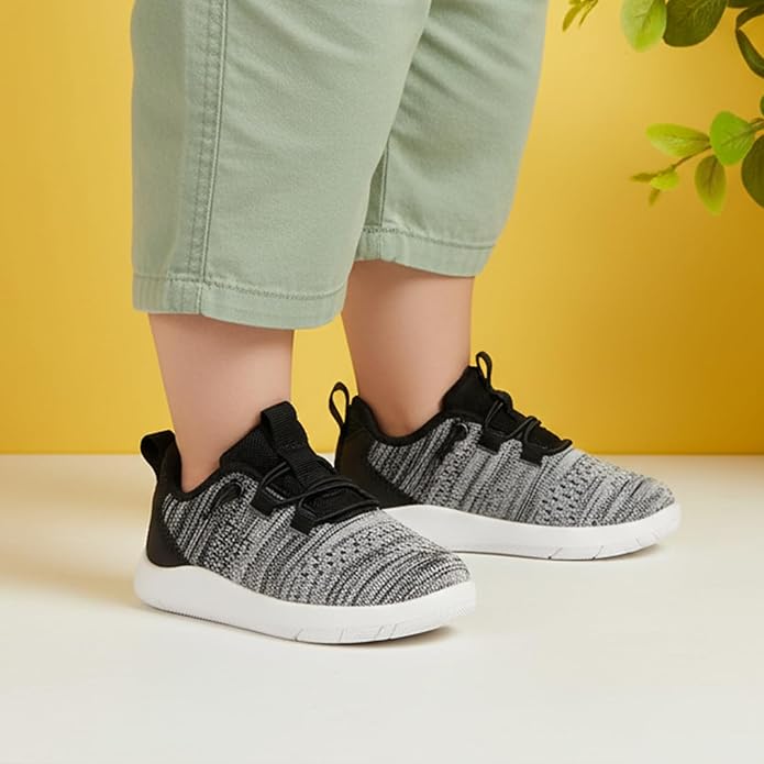 MORENDL Wide Toddler Shoes Baby Walking Shoes Girls Boys Zero Drop Minimalist Sneakers Slip On Tennis Shoe Breathable Naturally Flexible