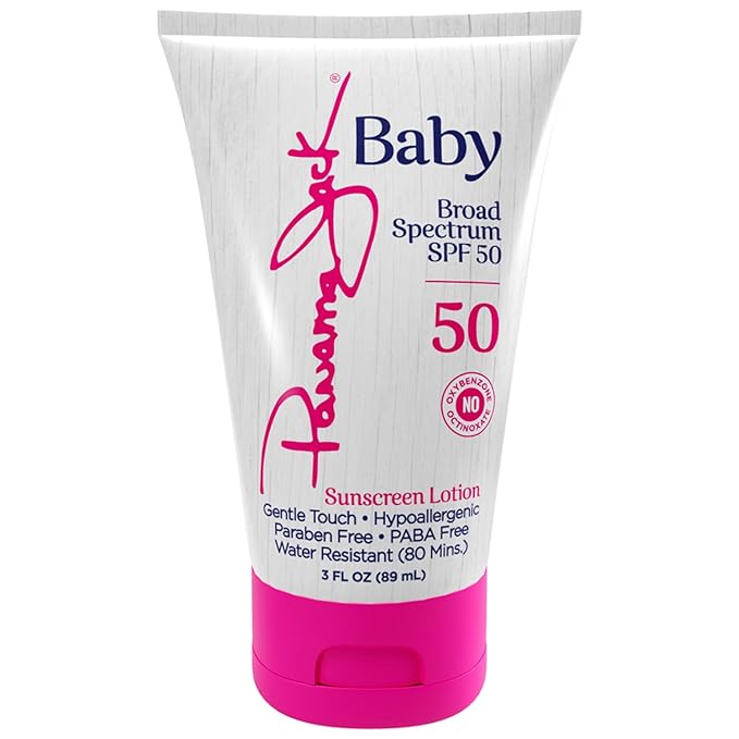 Panama Jack Baby Sunscreen Lotion - SPF 50, Broad Spectrum UVA/UVB Protection, Hypoallergenic, PABA, Paraben, Gluten & Cruelty Free, 3 FL OZ (Pack of 2)