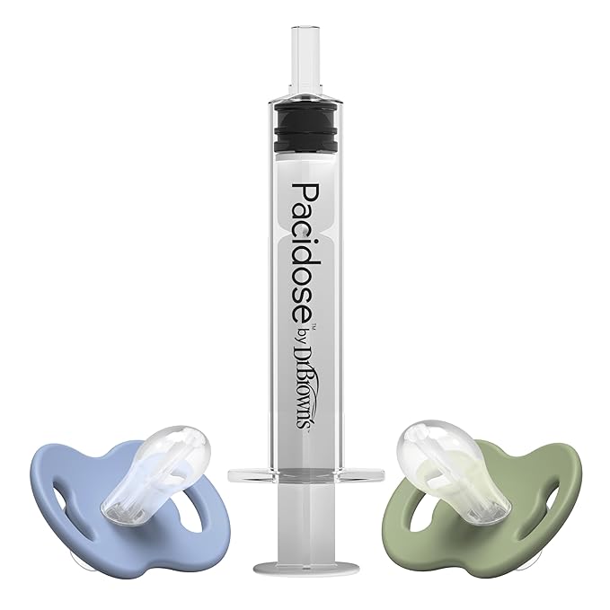 Dr. Brown's Pacidose Liquid Medicine Dispenser for Babies and Toddlers,Oral Syringe & Two Bulb Sizes,0-6 m-and 6-18 m,BPA-Free,(Pack of 5)
