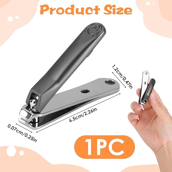 Kids Nail Clippers for Infants, Toddlers and Kids, Small Jaw Nail Trimmer, Precision Grooming Tool for Baby’s Tiny Fingernails and Toenails, Stainless Steel Clippers for Child Care (Black)