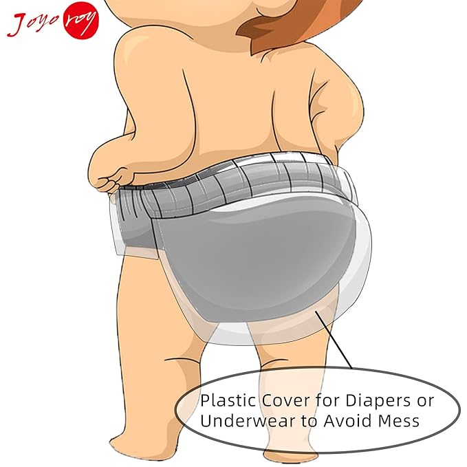 Joyo roy 4Pcs Diaper Covers for Girls Plastic Underwear for Potty Training Rubber Pants for Toddlers Reusable Swim Diaper Cover Waterproof Underwear Plastic Training Pants for Toddlers 2T