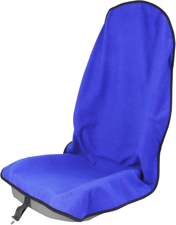 Sweat Towel Car Seat Cover Protector Front Seats for Gym Workout, Running, Swimming, Beach and Hiking, Waterproof Universal Seat Cover for Car, Truck, Van & SUV (Blue, 1pcs Front Seat)