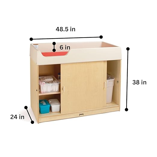 Jonti-Craft Baby Changing Table Diaper Storage with Pad 5114JC