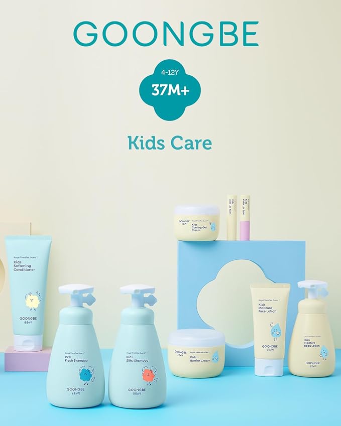 GOONGBE Kids' Mild Soothing Gel - Korean Kids After Sun Care Quick Soothing for Face and Body - Redness Relief Moisturizing Gel with Cica and Hyaluronic Acid - Allergen Free Scent, 5.07 fl.oz.