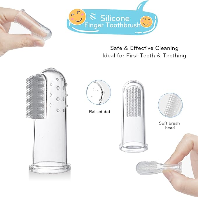 Baby Care Kit, Baby Grooming Kit,6-Piece Newborn Grooming Set with PP Baby Comb & Brush, Silicone Nasal Aspirator, Travel Bottles (60ml/20ml), Toothbrush, Newborn Care Set (Blue)