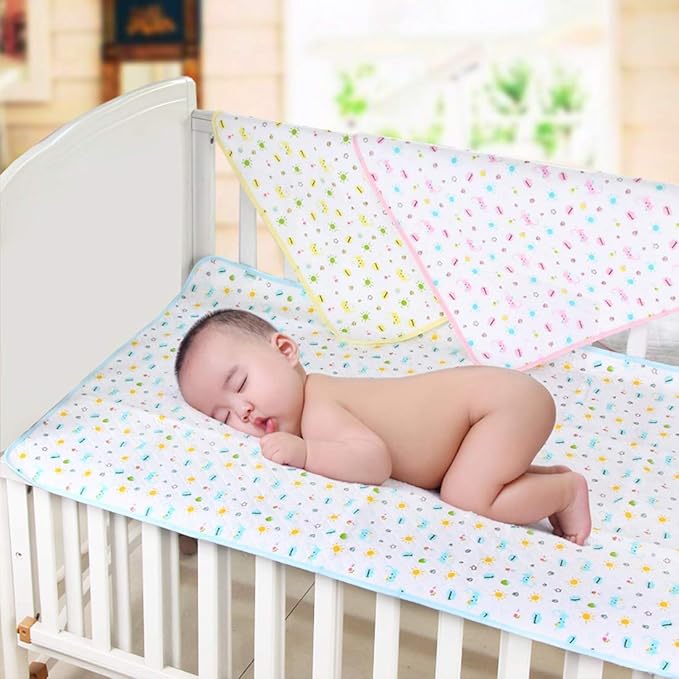 MBJERRY Waterproof Diaper Changing Pads Portable - Breathable Leak Proof Mattress Pad Protector Baby Changing Mat for Toddler, Kids Pack of 3 (S (17.7 x 13.7 Inch))