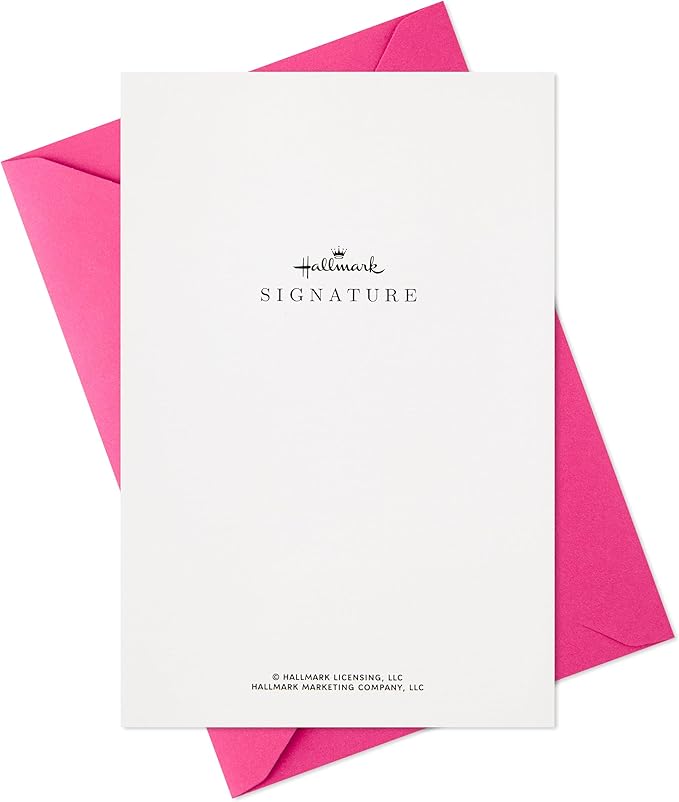 Hallmark Signature Baby Shower Card for Girl (Balloons) Welcome New Baby Girl, Congratulations