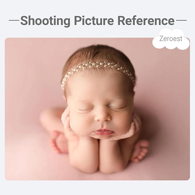 Zeroest Newborn Photography Props Baby Girl Photoshoots Pearl Headbands Infant Girl Photo Posing Beaded Headband Prop (Gold, One Size)