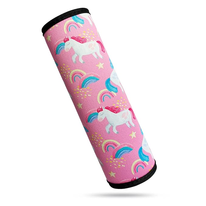 Seat Belt Cover for Kids, Seat Belt Pad for Boys Girls, Car Seat Straps Shoulder Pads for Kids, Kid's Seat Belt Cushion, Shoulder Strap Pad, 1 Piece （Unicorn）