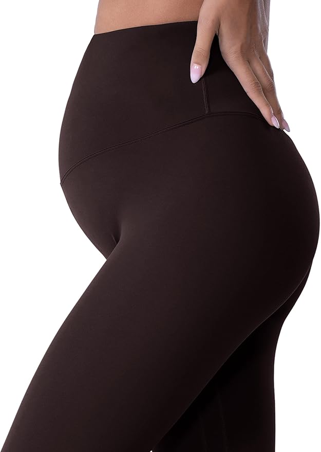 POSHDIVAH Women's Maternity Leggings Over The Belly Pregnancy Yoga Pants Active Wear Workout Leggings
