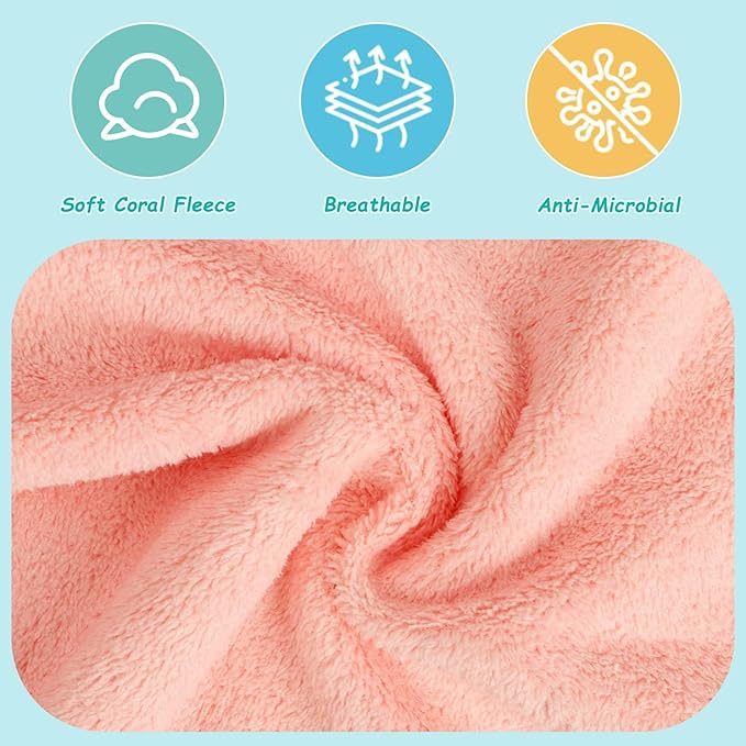 HOMEXCEL Baby Washcloths 12 Pack-Microfiber Baby Bath Face Towel 11.5 x 11.5 Inch Extra Absorbent and Soft Burp Cloth and Wash Cloths for Newborn-Infants and Toddlers-Gentle On Sensitive Skin