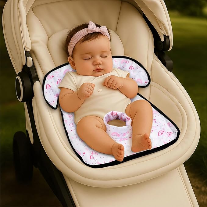 2 Pack Boho Car Seat Protector for Potty Training Waterproof Piddle Pad Cover from Spillages Nappy Leaks Toilet Training Anti Slip Backing Strollers Carseat Liner for Toddlers Babies
