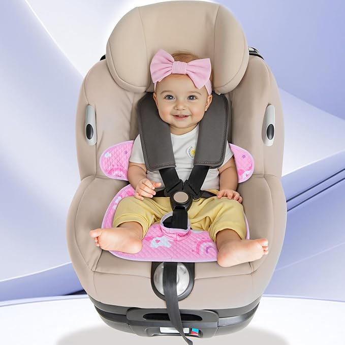 INFANZIA Dry Seat, Car Seat Protector Waterproof Carseat Liner Potty Training Toddlers, Baby and Infants, Piddle Pad for Carseats Strollers (Pink, 1 Pack)