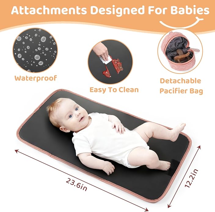 JOLLITO Diaper Bag Tote, Large Capacity Travel Diaper Bags With Changing Pad, Hospital Bag For Labor Delivery, Baby Bag