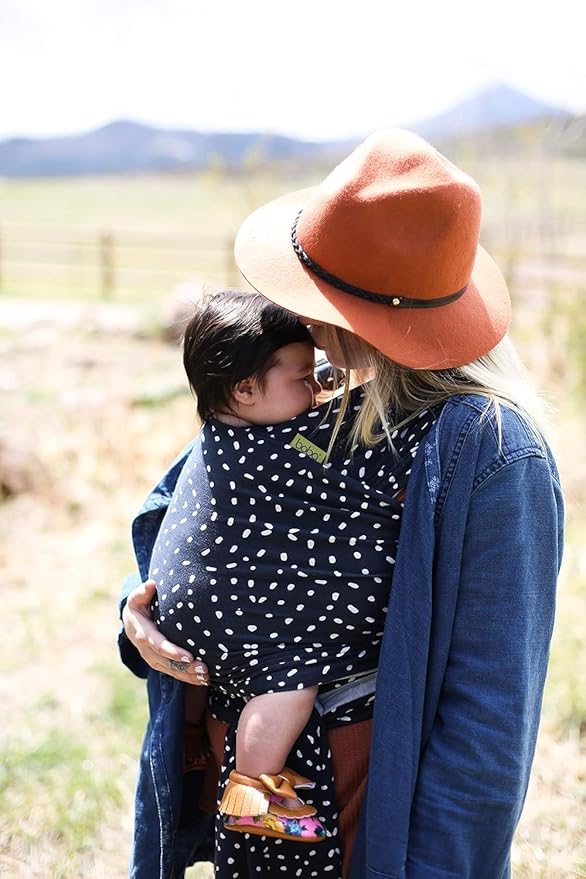 Seville Stretchy Baby Wrap - Newborn to Toddler Carrier - Hands-Free Sling - 7-35 lbs