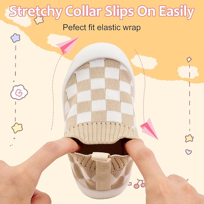 VIFUUR Baby Shoes Girls Boys Toddler Sneakers Non-Slip First Walkers Shoes for Babies 6 9 12 18 24 Months