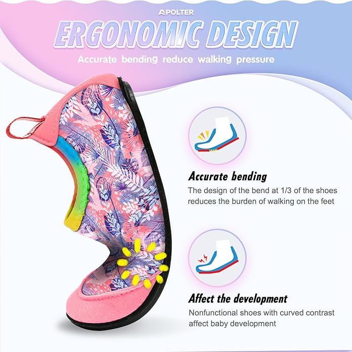Baby Boys and Girls Swim Water Shoes Barefoot Aqua Socks Non-Slip for Beach Pool Toddler Kids