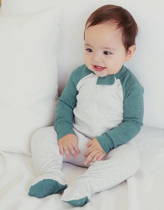 VAENAIT BABY Infant Toddler Boys Girls Modal Cotton Footed Pajamas One-Piece Romper Sleep and Play 0M-2T