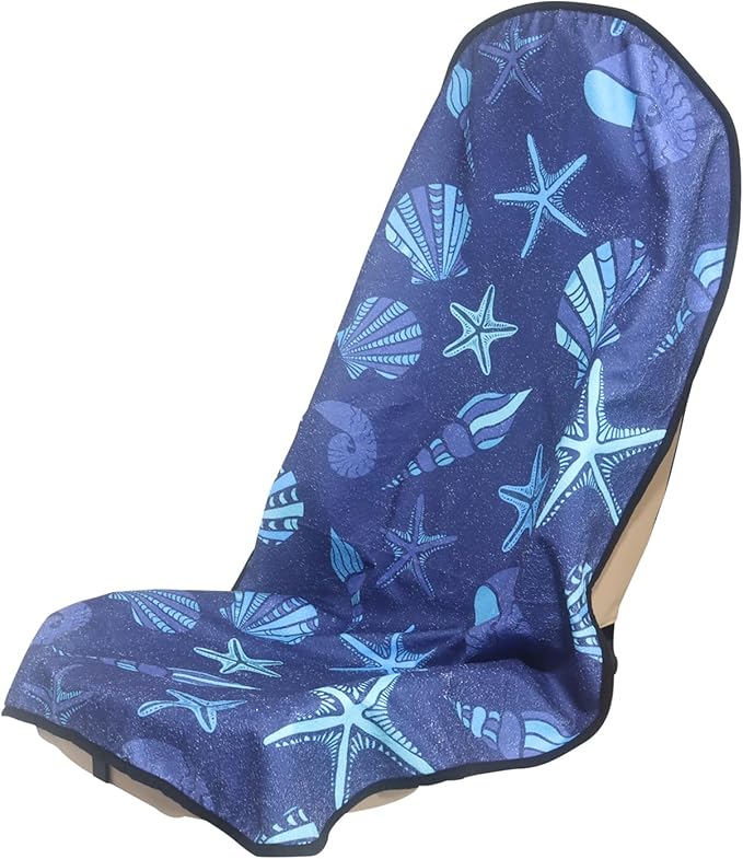 Sweat Towel Car Seat Cover Protector Front Seats for Gym Workout, Running, Swimming, Beach and Hiking, Waterproof Universal Seat Cover for Car, Truck, Van & SUV (1pcs Front Seat)