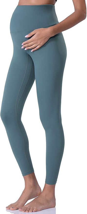 POSHDIVAH Women's Maternity Leggings Over The Belly Pregnancy Yoga Pants Active Wear Workout Leggings
