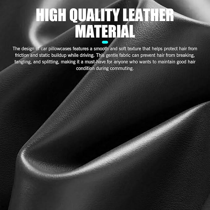 Shakas 2 PCS Cars Headrest Covers, Full Wrap-around Non-marking Fit Anti-scratch Protector, Waterproof Leather Portable Reusable Elastic Dust Cover, for Most Cars Seat Headrest Accessories (Black #S)