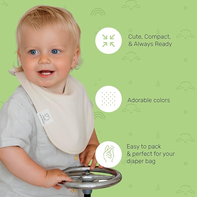 Snug Baby Drool Bibs, Absorbent, Lightweight, and Premium Cotton Baby Bibs for Drooling and Teething