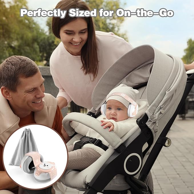 Baby Ear Protection,25dB Infant Noise Cancelling Headphones for Babies 0-36 Months with Adjustable Headband Baby Earmuffs,Ideal Baby Travel Essentials for Outdoor,Sleep,Airplane & Music Festivals
