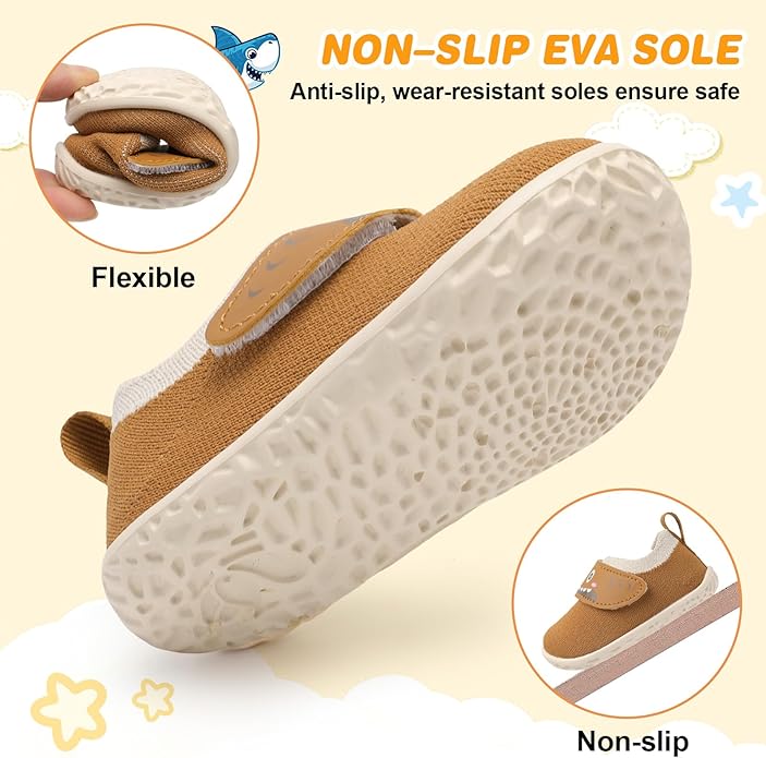 L-RUN Baby Shoes Boys Girls First Walking Shoes Infant Sneakers Toddler Crib Shoes Lightweight Breathable Non-Slip Soles