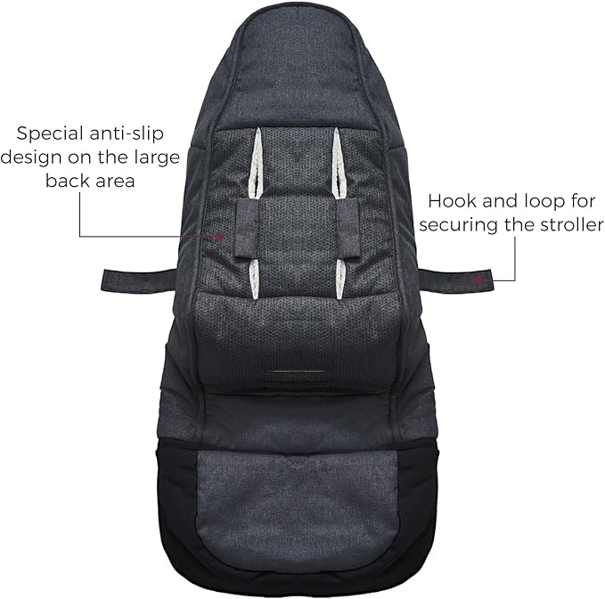 Momcozy Stroller Footmuff Universal | Easily Attaches to Most Strollers | Ultra-Plush,Weather-Proof Stroller Sleeping Bag | Deluxe Warm Stroller Bunting Bag | Extendable Cover Winter | Adjust-Buckle