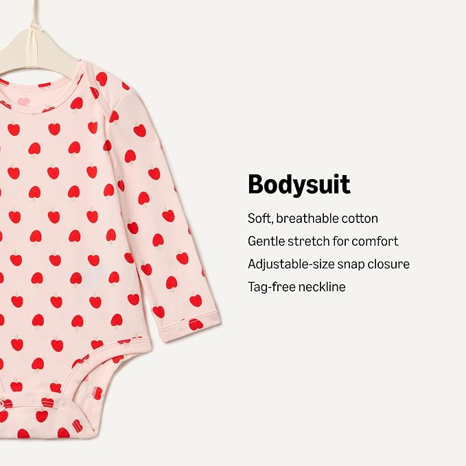 Amazon Essentials x Sofia Grainge Unisex Babies' Long Sleeve Crew Neck Bodysuit