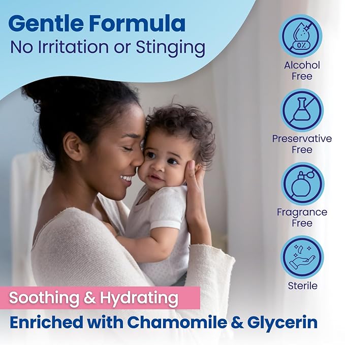 Purified, Non Irritating, Tear Free, Hypoallergenic & Sensitive Approved Baby Eyelid Wipes by Dr. Fischer – Pre-moistened, Rinse Free and Pediatrician Recommended - (30)
