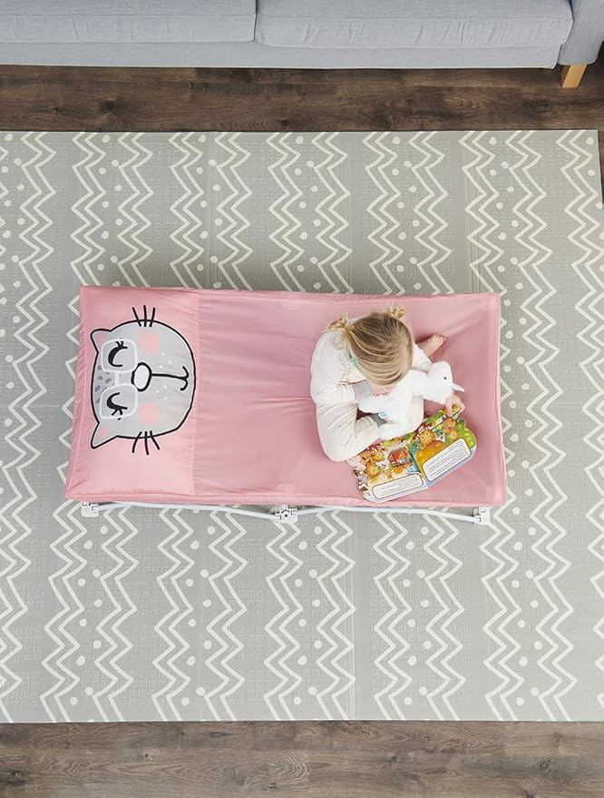 Regalo My Cot Pals Small Single Portable Toddler Bed , Cat, Pink
