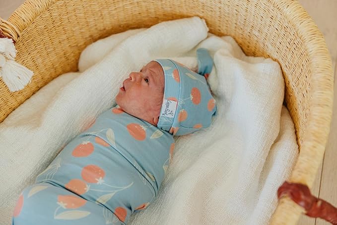 Copper Pearl Baby Swaddle Blanket - Premium Knit Baby Blanket, Large Soft Stretchy Receiving Blankets for Baby Boy and Girl, Swaddles for Newborn, Infant, and Toddler (Clementine)