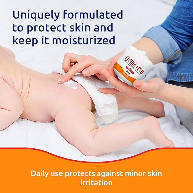 Crema Cero Diaper Rash Cream for Baby with Zinc Oxide and Calendula – High-Strength Diaper Cream for Quick Relief and Protection – Hydrating and Soothing Baby Balm – Calendula 3.9 oz