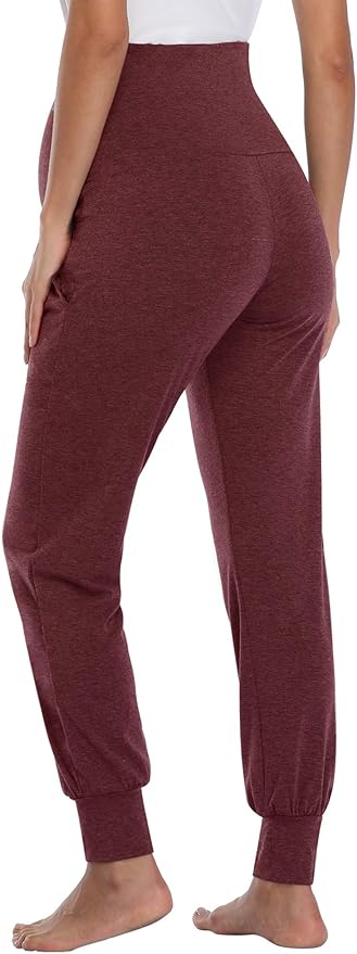 AMPOSH Women's Maternity Pants Stretchy Lounge Workout Sweatpants Casual Loose Comfy Pregnancy Joggers with Pockets