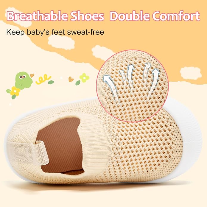 VIFUUR Baby Shoes Girls Boys Toddler Sneakers Non-Slip First Walkers Shoes for Babies 6 9 12 18 24 Months