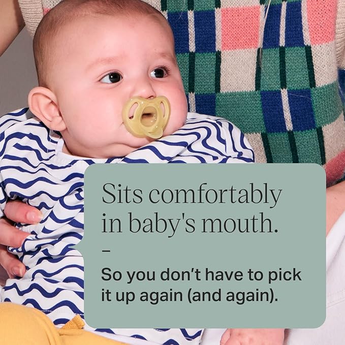 Tommee Tippee Ultra-Light Silicone Pacifier,0-6 Months,Symmetrical One-Piece Design,BPA-Free Silicone Binkies,Blue/Green/Clear,(Pack of 48)