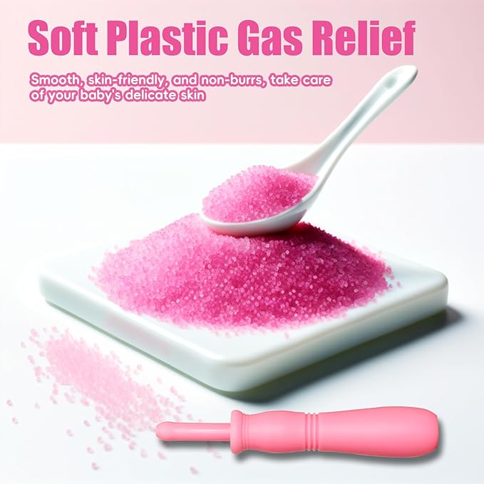 20 Count Gas and Colic Reliever for Babies, Baby Gas Colic Relief, Natural Solution for Baby Colic and Gas Relief, Safe & Effective Instant Constipation Relief for Babies (Pink)