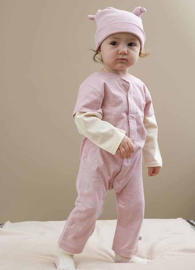 Babysoy Long Sleeve Baseball Style One Piece Coverall Romper