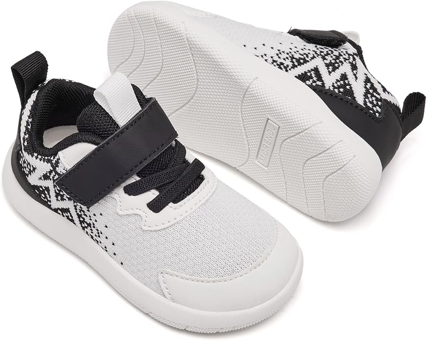 MORENDL Wide Toddler Shoes Baby Walking Shoes Boys & Girls Barefoot Sneakers Zero Drop Comfort Tennis Running Outdoor Activities