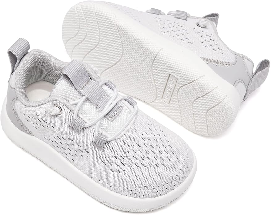 MORENDL Wide Toddler Shoes Baby Walking Shoes Girls Boys Zero Drop Minimalist Sneakers Slip On Tennis Shoe Breathable Naturally Flexible