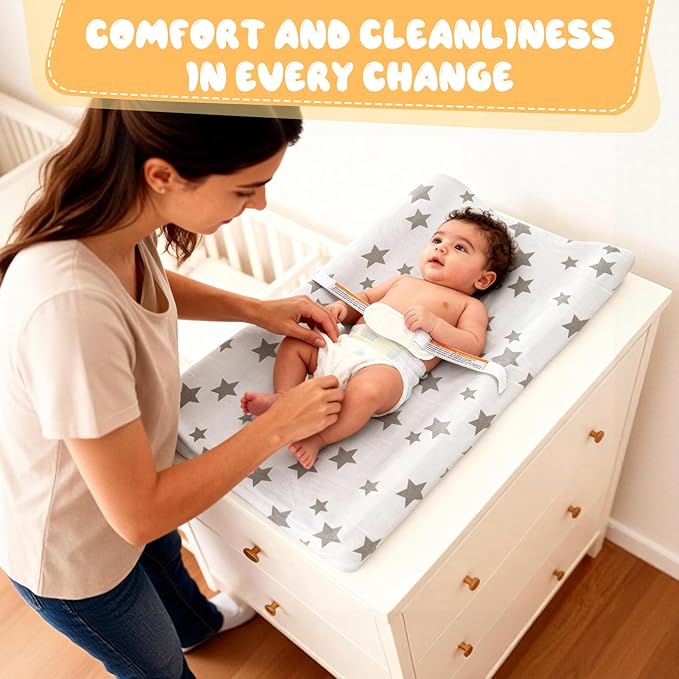 Changing Pad Cover Compatible with Graco, Diaper Changing Table Pad Cover, Made of Ultra Soft Jersey Material Cotton, Comfortable for Every Diaper Change, Easy to Clean