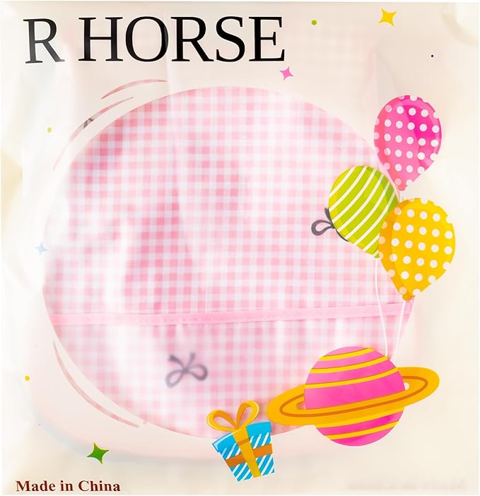 R HORSE 5Pcs Baby Bibs Set Toddler Bibs with Crumb Catcher Pocket & Snap Button Waterproof Baby Feeding Bibs for 6-24 Months