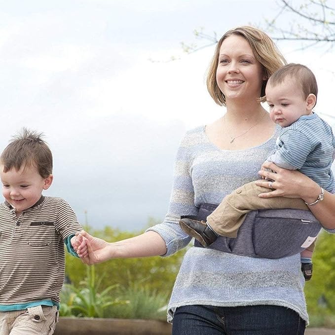 Baby Hip Baby Carrier,Toddler Carrier with Adjustable Strap and Pocket,Ergonomic Waist Pack Holder for Newborns & Toddlers (Dark Grey)